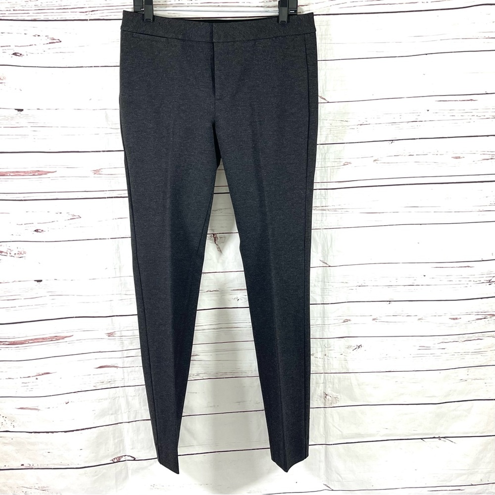 Nydj Ponte Knit Pants Women’s Size‎ 10 Gray Flat Front Stretch Tapered.